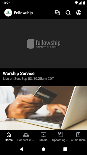 Android application Fellowship Baptist Church App screenshort