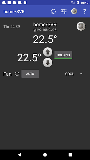 Android application Wifi RadioThermostat screenshort