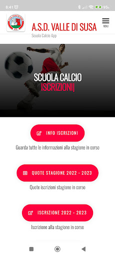 Android application A.S.D Valle di Susa screenshort