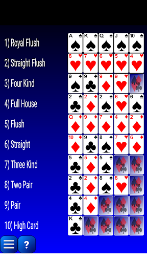 Android application Poker Hands screenshort