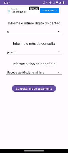 Android application Dia do Pagamento Aposentadoria screenshort