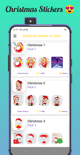 Android application Christmas Sticker for Girls screenshort