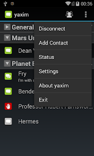 yaxim - XMPP/Jabber client Screenshot