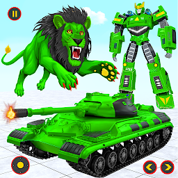 Army Tank Lion Robot Car Games