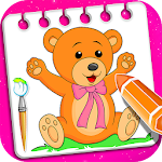 Cover Image of Télécharger Jeu de livre de coloriage Little Teddy Bear  APK