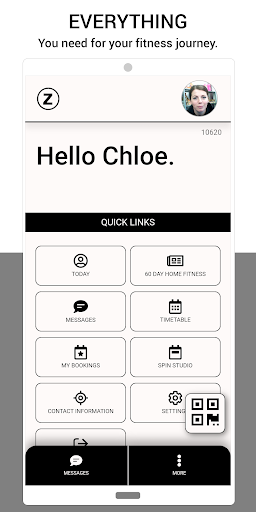 Android application Zone Fitness screenshort