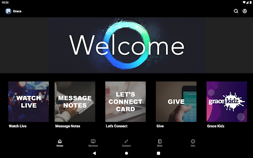 Screenshot of Grace Church App