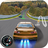 Drift racing car nitro asphalt icon