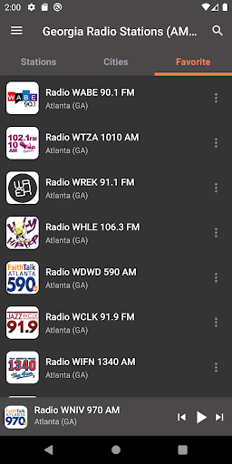 Georgia Radio Stations Screen 3