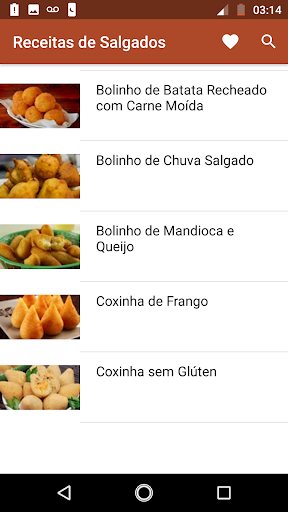 Receitas de Salgados Screenshot 1 - AppWisp.com