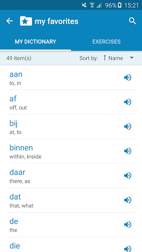 Dutch-English Dictionary Screen 3