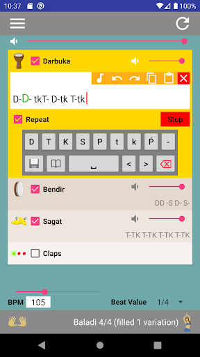 Android application Robo Darbuka screenshort