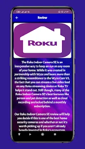 Roku indoor camera Guide
