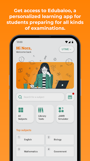 Android application Edubaloo - JAMB CBT + WAEC screenshort
