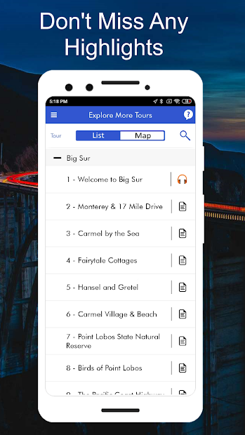 Imágen 5 Big Sur GPS Audio Driving Tour android