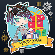 Gacha Christmas GL Photo Stickers