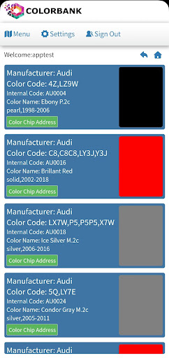 ColorBank Screen 2