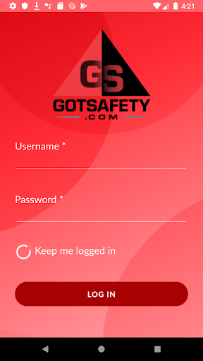 Android application GotSafety2.0 screenshort