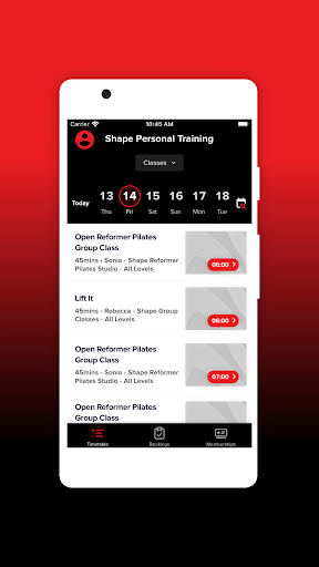 Shape Group Classes Screen 2