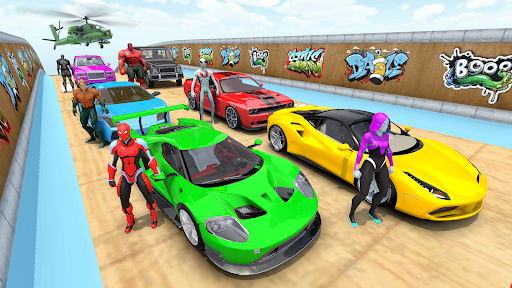 Superhero Car Stunts Car Games