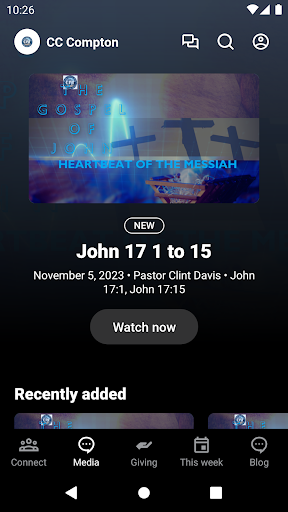 Calvary Compton App Screen 2