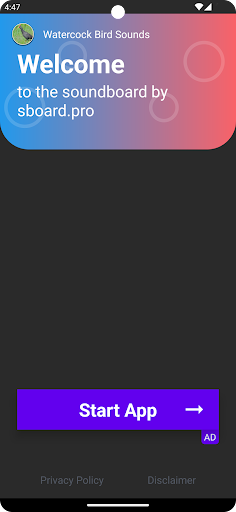 Watercock Sounds Screen 2