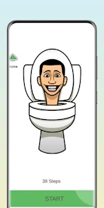 How to draw skibidi toilet