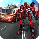 NY City Fire Fighter Robot Transform Fire Truck icon