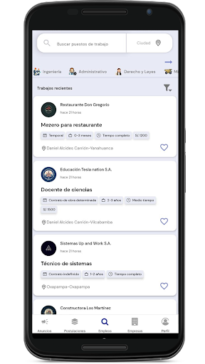 Android application Pasco Jobs screenshort