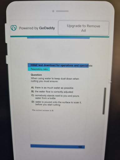 CSCS Test Questions Screen 3