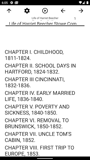 Android application Book, Life of Harriet Beecher screenshort
