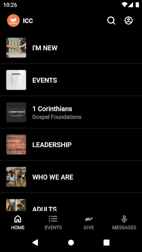 Android application Indianola Community Church screenshort