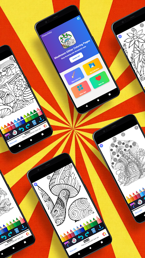 Mushroom Coloring Page Screen 2