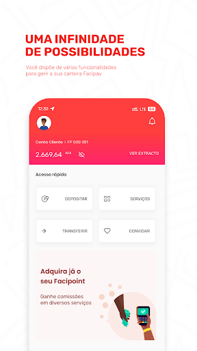 Android application FaciPay screenshort