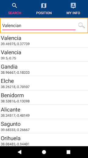 Valencian Community GPS Charts Screen 2