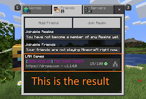 screenshot of MC LAN Proxy (Trial) - Servers