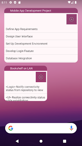 Android application Backlog Widget for GitHub screenshort