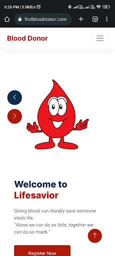 Android application Find Blood Donor screenshort