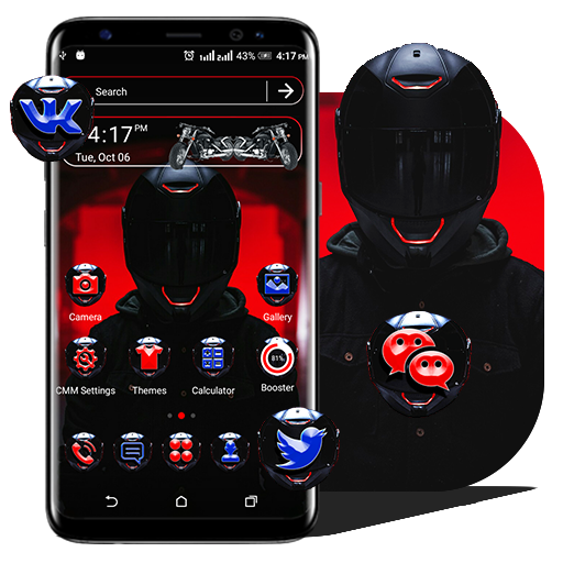 Bike Helmet Launcher Theme logo