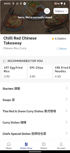 Chilli Red Chinese Takeaway Screen 3