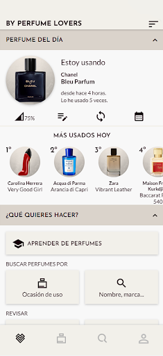 Android application BY PERFUME LOVERS screenshort
