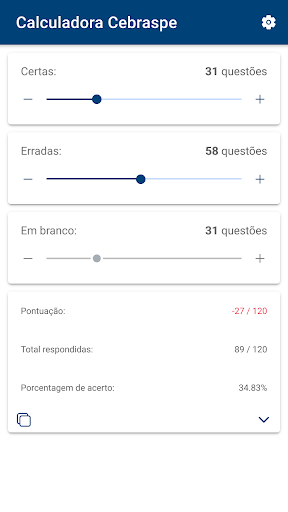 Android application Calculadora Cebraspe (CESPE) screenshort