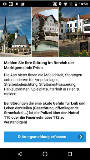 Android application Störungsmelder Prien screenshort