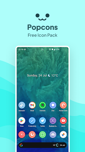 Android application Popcons - Icon Pack screenshort