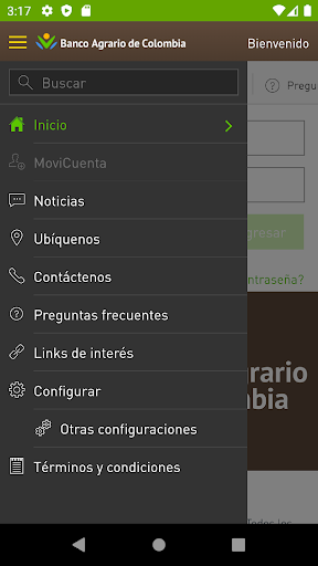 Banco Agrario App Screen 2