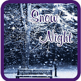 White Snow Winter Night HD LWP icon