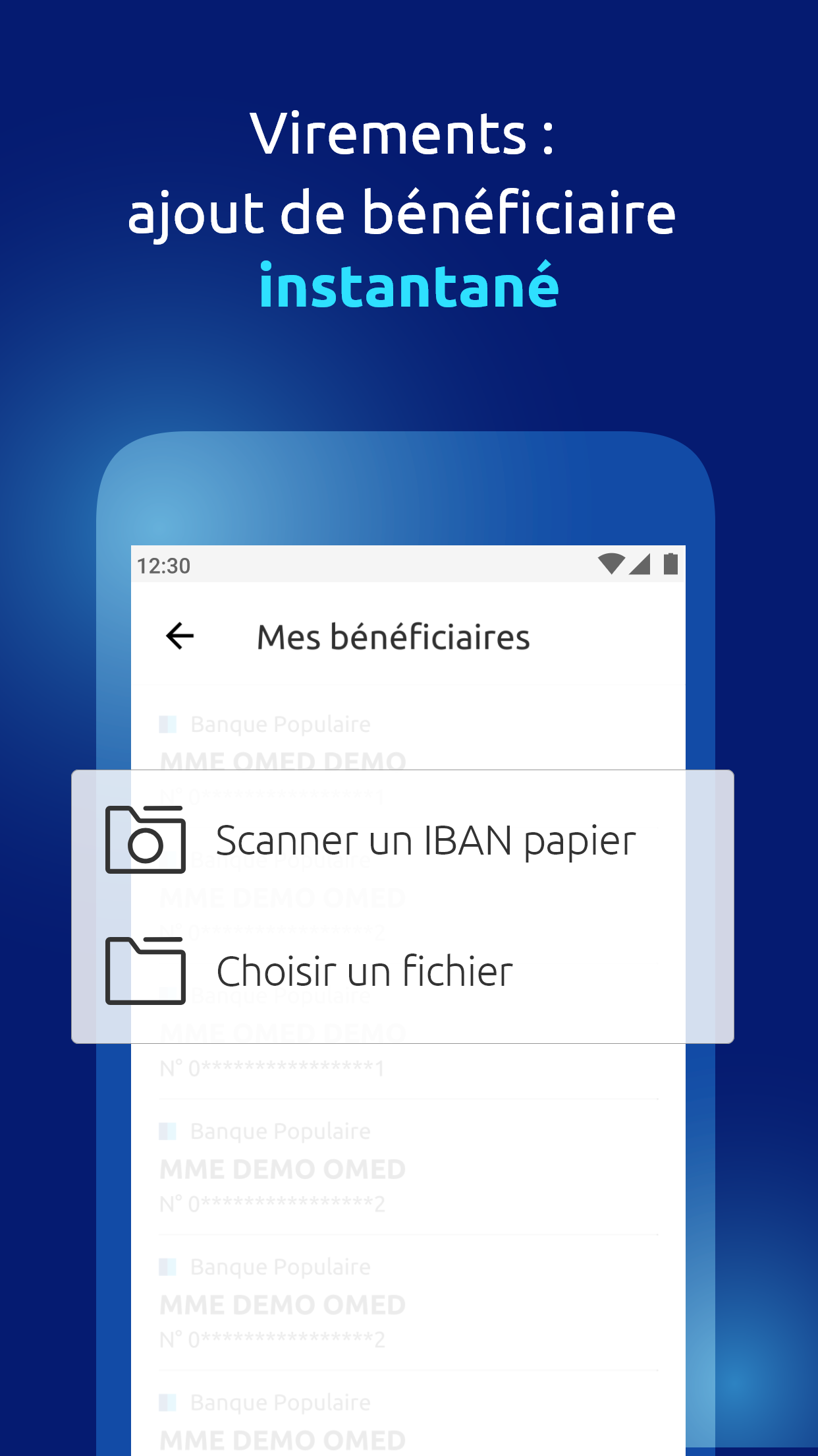 Android application Banque Populaire PRO screenshort