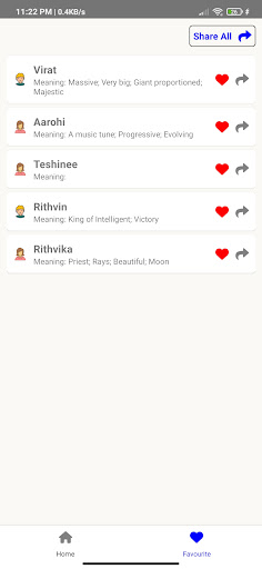 Hindu Baby Names Screen 3