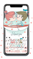 screenshot of Couple Kiss Doodle Keyboard Th