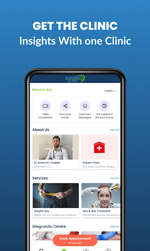 Android application Shivam Clinic screenshort
